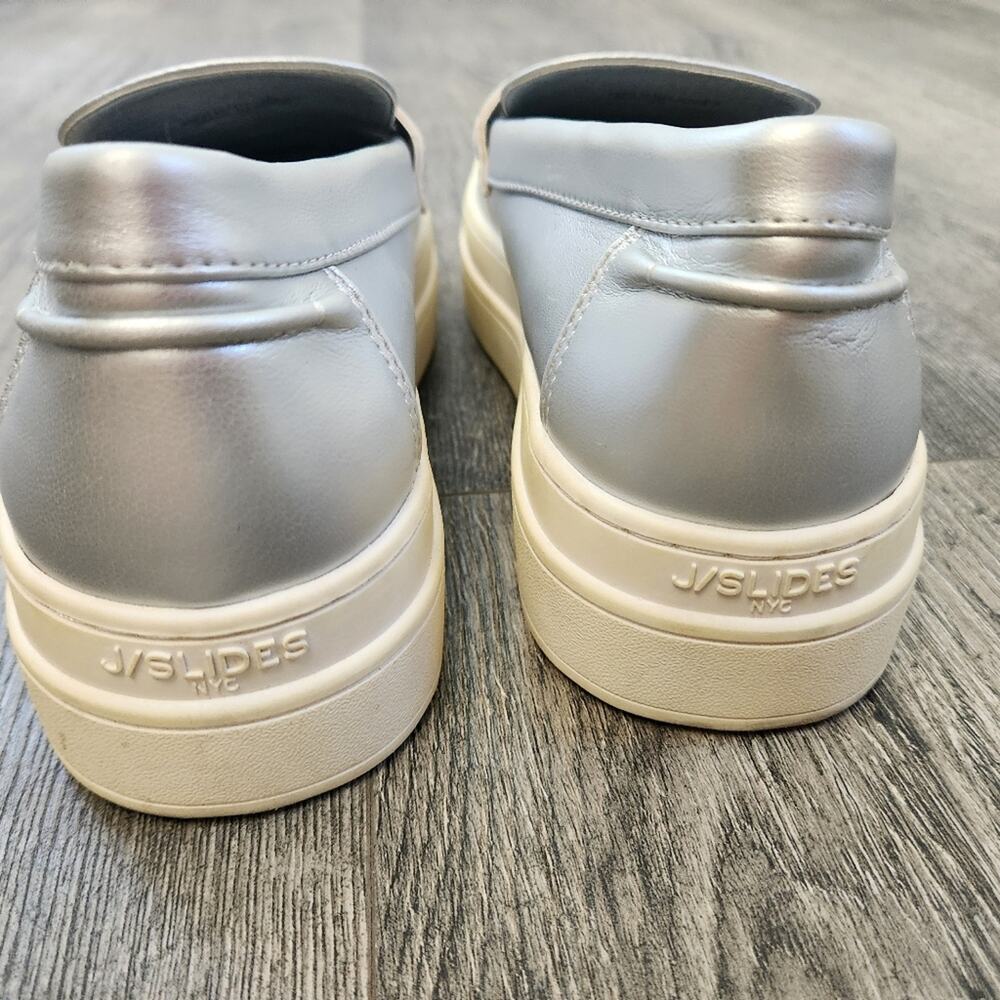 J Slides Silver Loafers - image 4